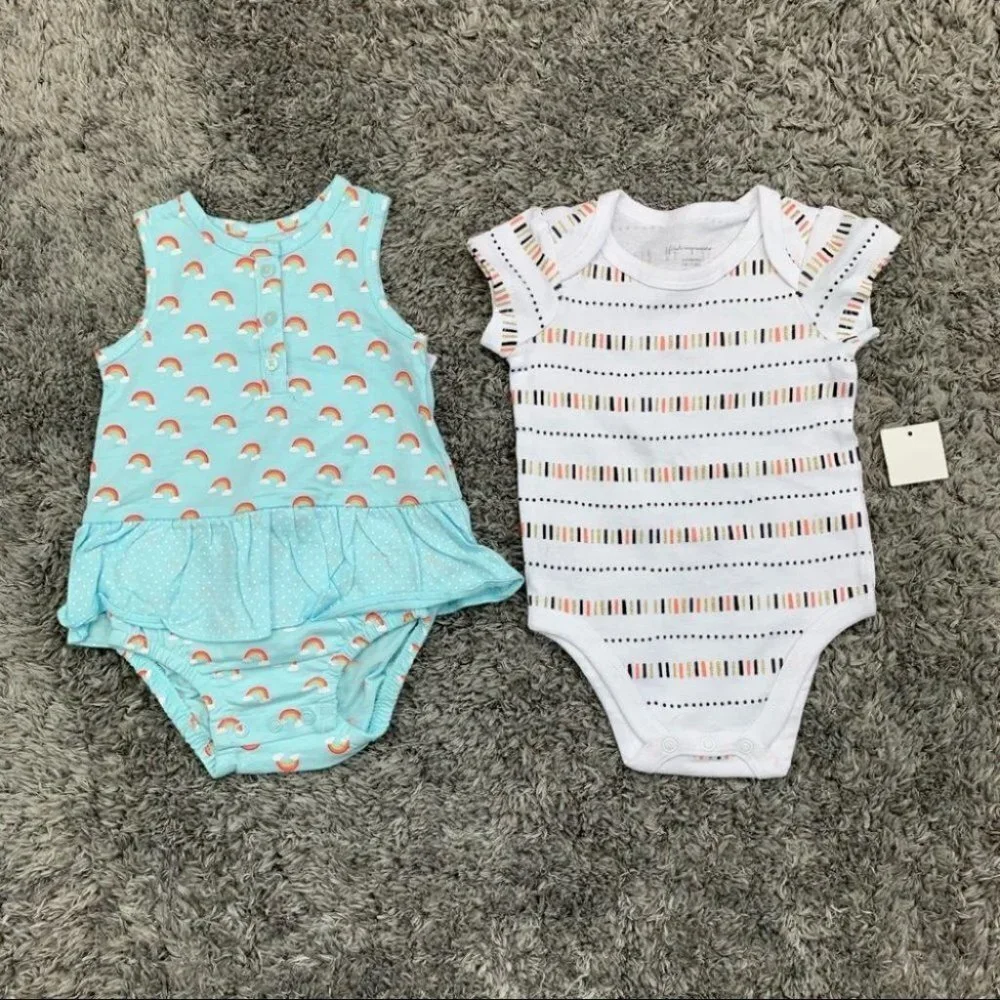 Toddlers Girl Romper 5 piece Bundle, 6 Month